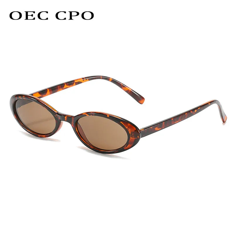 óculos de sol feminino leopardo marrom retro colorido oval