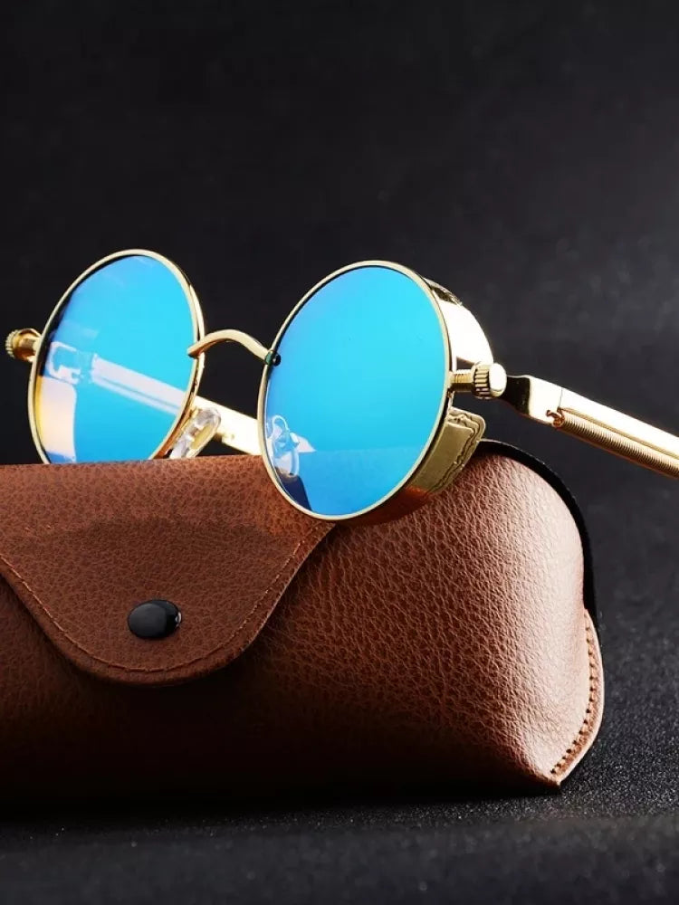 Óculos de Sol Steampunk de metal - design vintage unissex