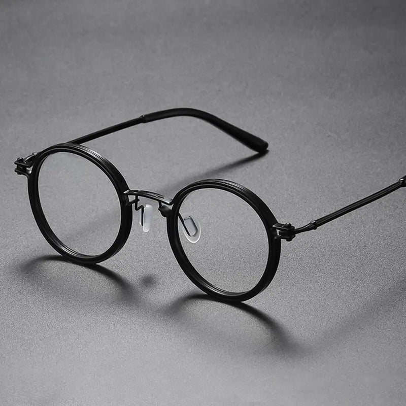 óculos de leitura para computador miopia redondo vintage anti luz azul armação de metal