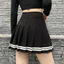 Saia Plissada Xadrez Estilo Harajuku Feminina
