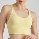 Top Fitness Costas Cruzadas Cor Sólida Feminino