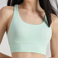 Top Fitness Costas Cruzadas Cor Sólida Feminino