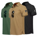 Camisa Militar Reforçada Secagem Rápida com Velcro e Bolso Lateral