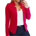 Cardigan Blazer Cor Sólida Feminino