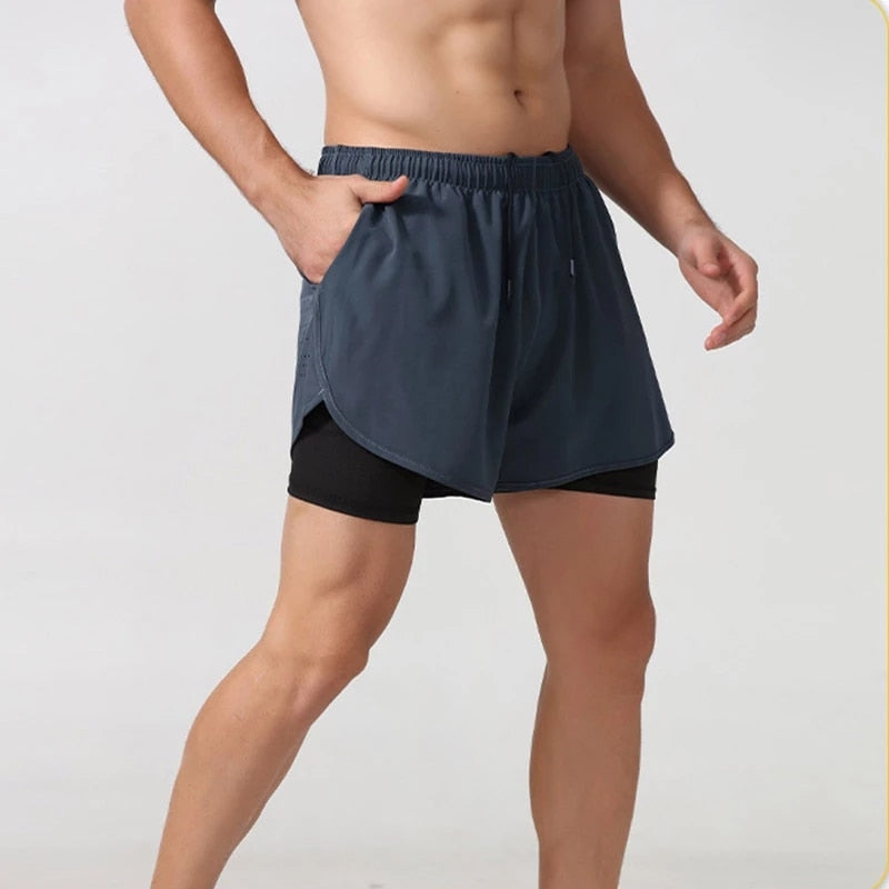 Short Corrida Dupla Camada Masculino