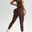 Conjunto Fitness Top Faixa e Legging Cintura Alta Feminino