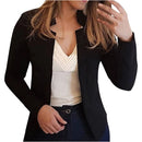 Cardigan Blazer Cor Sólida Feminino