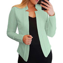 Cardigan Blazer Cor Sólida Feminino