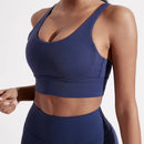 Top Fitness Costas Cruzadas Cor Sólida Feminino